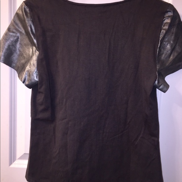 Trouve real leather top, silver, size XS - Picture 5 of 6